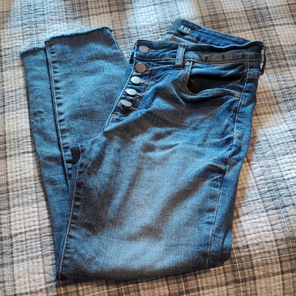 Kut from the Kloth High Rise Blue Jeans - Picture 1 of 5